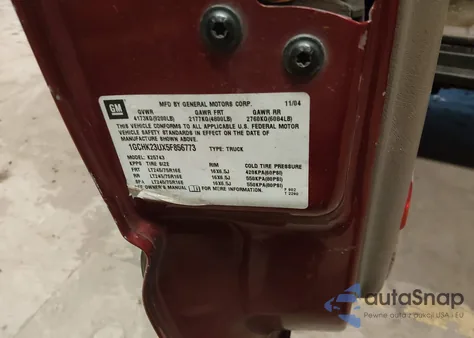 2005 Chevrolet Silverado 2500Hd Ls из США, поврежденный, VIN 1GCHK23UX5F856773